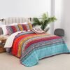 Unyqoos® Sfeervolle Boho-Stijl Bedsprei Set van 3 Delen met Kussenslopen voor Tweepersoonsbed