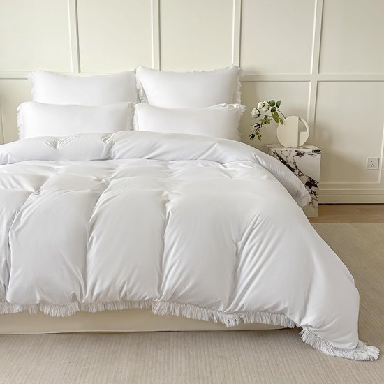 550x550-13570.jpg Unyqoos® Stijlvolle Boho beddengoedset met kwastjes voor tweepersoonsbed 200x200 cm