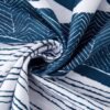 Unyqoos® Omkeerbare dekbedovertrekset in blauw-wit geometrisch patroon van microvezel 155 x 220