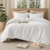 Unyqoos® Comfortabele katoenen beddengoedset met ritssluiting en kussensloop