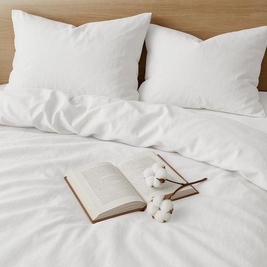 Unyqoos® Comfortabele katoenen beddengoedset met ritssluiting en kussensloop