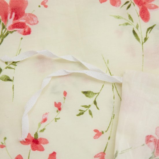 Unyqoos® Beddengoed Set 135 x 200 cm met Vintage Bloemen en Bladeren Design, Inclusief Kussensloop