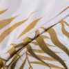 Unyqoos® Elegante dekbedovertrekset met bladpatroon en kussensloop in goud wit