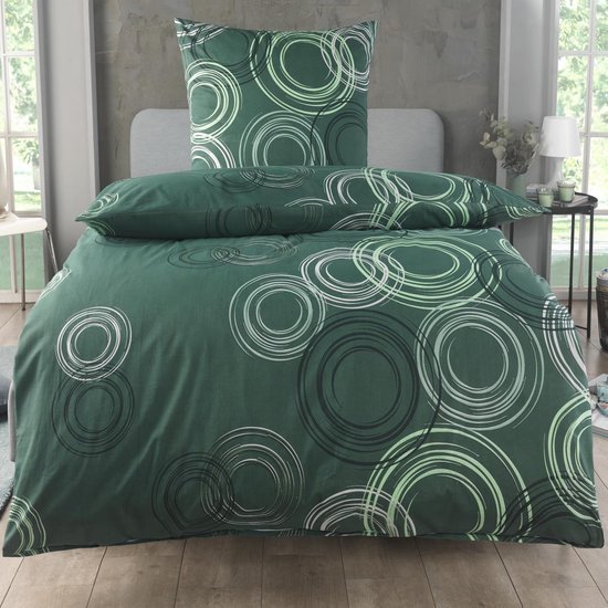 550x550-13638.jpg Unyqoos® Stijlvol katoenen beddengoed met cirkelpatroon en ritssluiting 135x200 cm