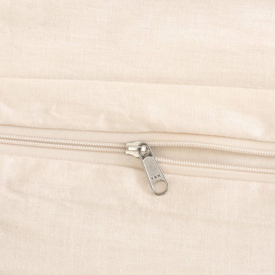 Unyqoos® Luxe beige katoenen beddengoedset met ritssluiting voor ultiem comfort