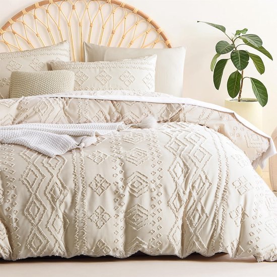 Unyqoos® Stijlvolle Boheemse beddengoedset met geometrische patronen en zachte microvezel