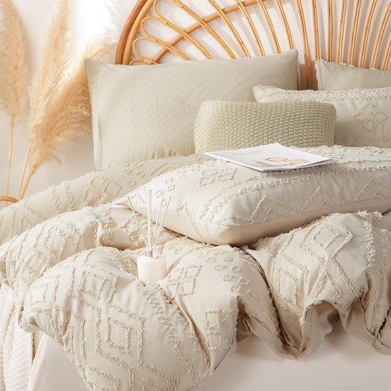 Unyqoos® Stijlvolle Boheemse beddengoedset met geometrische patronen en zachte microvezel