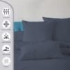 Unyqoos® Luxe Donkerblauw Dekbedovertrekset van Katoen met Hoge Draaddichtheid