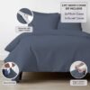 Unyqoos® Luxe Donkerblauw Dekbedovertrekset van Katoen met Hoge Draaddichtheid