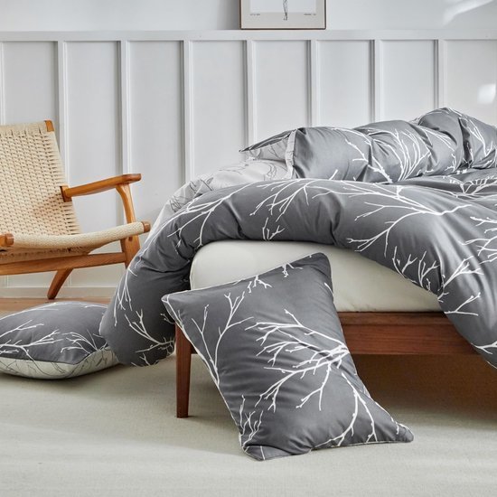 550x550-13753.jpg Unyqoos® Stijlvolle 3-delige beddengoedset met ritssluiting en boomtakpatroon