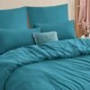 550x550-13766.jpg Unyqoos® Zachte en ademende turquoise beddengoedset van microvezel voor elk seizoen