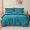 550x550-13770.jpg Unyqoos® Zachte en ademende turquoise beddengoedset van microvezel voor elk seizoen