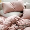 550x550-13775.jpg Unyqoos® Roze katoenen dekbedovertrekset met ritssluiting en kussensloop 135x200 cm