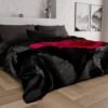 Unyqoos® Comfortabele en warme bedsprei met zwart rozenmotief voor winterse nachten