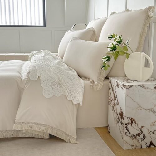550x550-13784.jpg Unyqoos® Stijlvolle beige beddengoedset met boho-design voor tweepersoonsbed