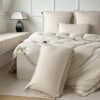 Unyqoos® Stijlvolle beige beddengoedset met boho-design voor tweepersoonsbed