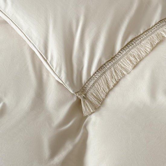Unyqoos® Stijlvolle beige beddengoedset met boho-design voor tweepersoonsbed