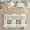550x550-13828.jpg Unyqoos® Stijlvolle blauwe dekbedovertrekset met patchwork patroon en kussenslopen