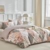 Unyqoos® Stijlvolle en Omkeerbare Dekbedovertrekset met Patchwork Ontwerp in Beige