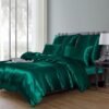 Unyqoos® Luxe glanzend dekbedovertrekset 200x200 cm met ritssluiting en kussenslopen