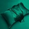 Unyqoos® Luxe glanzend dekbedovertrekset 200x200 cm met ritssluiting en kussenslopen