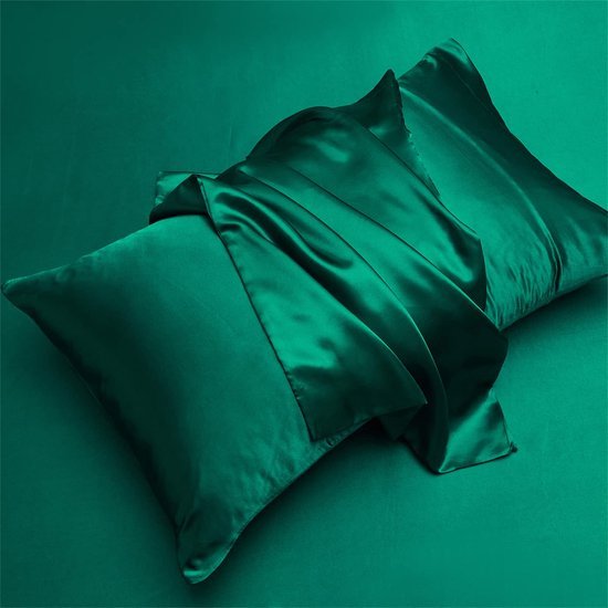 Unyqoos® Luxe glanzend dekbedovertrekset 200x200 cm met ritssluiting en kussenslopen