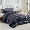 Unyqoos® Luxe Bohemian Dubbel Dekbedovertrekset Zwart 240x220 cm Inclusief Kussenslopen