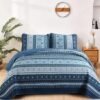 Unyqoos® Charmante Marineblauwe Boho-Stijl Bedsprei Set met Kussenslopen voor Slaapkamerdecoratie