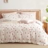 Unyqoos® Romantisch beddengoedset met hartjesmotief en rits voor allergievriendelijk comfort