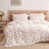 Unyqoos® Romantisch beddengoedset met hartjesmotief en rits voor allergievriendelijk comfort