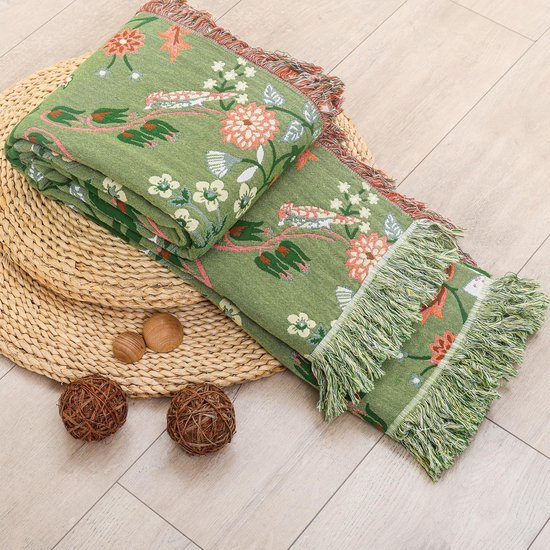 550x550-13978.jpg Unyqoos® Omkeerbare katoenen deken met eekhoornpatroon voor bed, bank of stoel