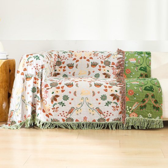 550x550-13979.jpg Unyqoos® Omkeerbare katoenen deken met eekhoornpatroon voor bed, bank of stoel