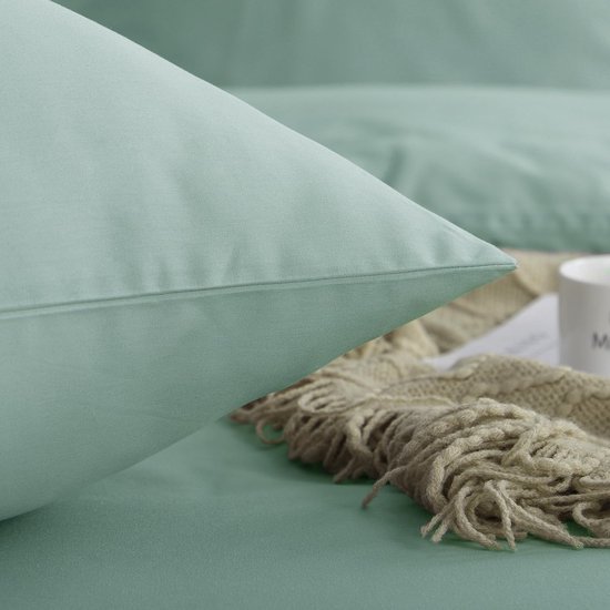 Unyqoos® Ademend katoenen dekbedovertrek met kussensloop en ritssluiting