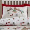 Unyqoos® Dubbelzijdige kerstbeddengoedset met kussenslopen voor tweepersoonsbed