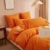 550x550-14030.jpg Unyqoos® Zachte en moderne microvezel beddengoedset in oranje met ritssluiting