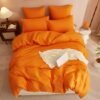550x550-14035.jpg Unyqoos® Zachte en moderne microvezel beddengoedset in oranje met ritssluiting