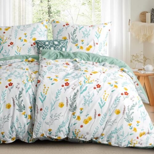 550x550-14036.jpg Unyqoos® Zachte microvezel beddenset met bloemenpatroon en ritssluiting voor comfort