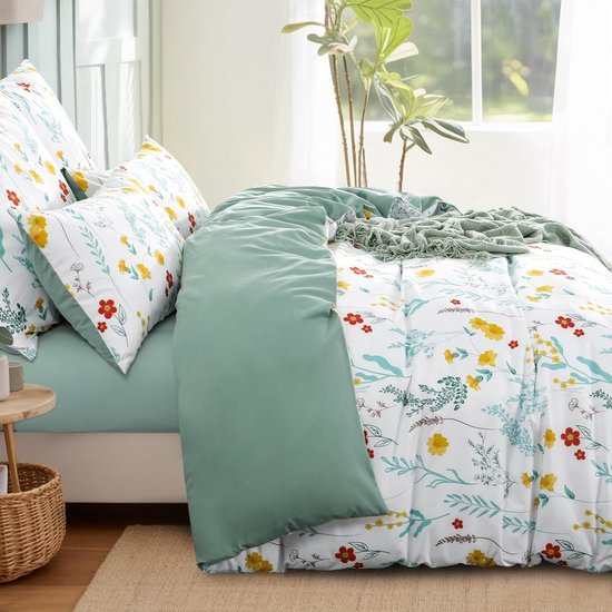 550x550-14037.jpg Unyqoos® Zachte microvezel beddenset met bloemenpatroon en ritssluiting voor comfort
