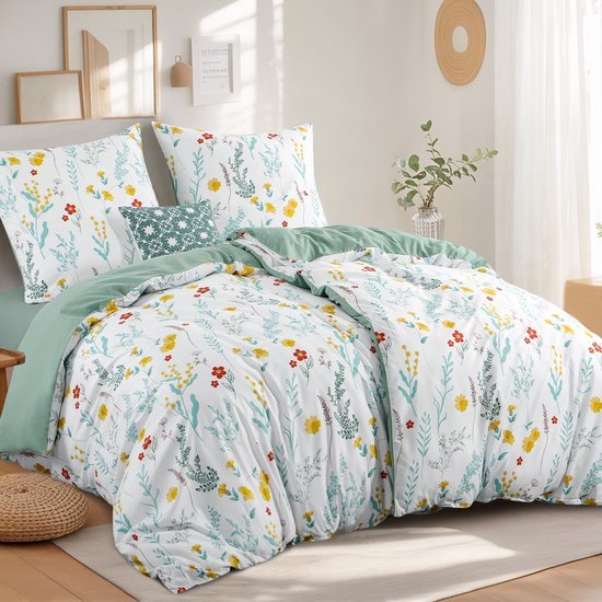 550x550-14038.jpg Unyqoos® Zachte microvezel beddenset met bloemenpatroon en ritssluiting voor comfort