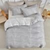 Unyqoos® Dubbele dekbedovertrekset met moderne print en comfortabele kussenslopen