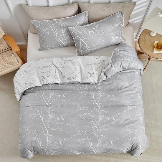 Unyqoos® Dubbele dekbedovertrekset met moderne print en comfortabele kussenslopen