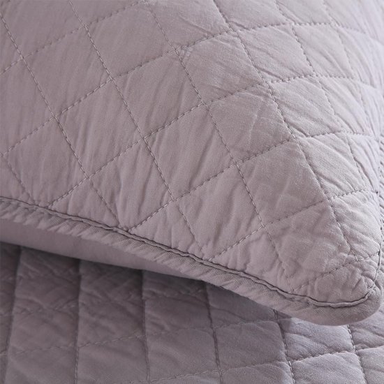 Unyqoos® Stijlvolle Grijze Katoenen Sprei Set voor Tweepersoonsbed met Kussenslopen