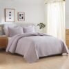 Unyqoos® Stijlvolle Grijze Katoenen Sprei Set voor Tweepersoonsbed met Kussenslopen