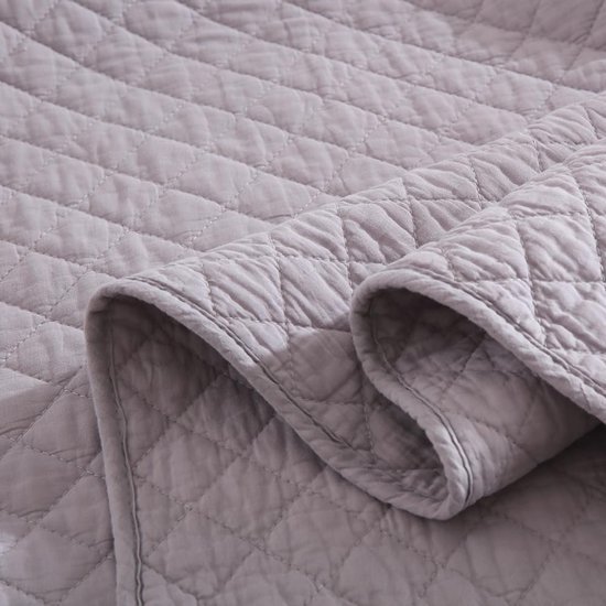 Unyqoos® Stijlvolle Grijze Katoenen Sprei Set voor Tweepersoonsbed met Kussenslopen