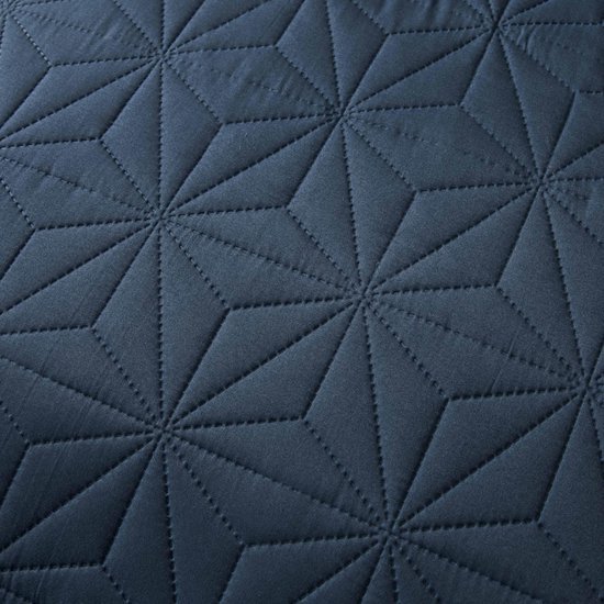 Unyqoos® Zachte en Luchtige Bedsprei Set met Geometrisch Patroon voor Alle Seizoenen, Marineblauw, Inclusief Kussenslopen