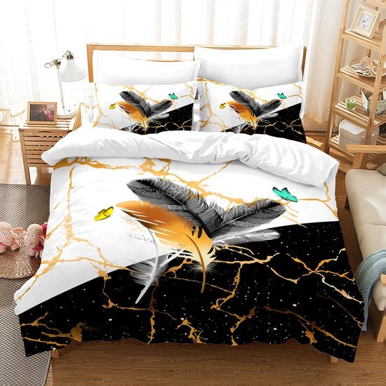 Unyqoos® Comfortabel Boho Bloemen Beddengoed Set met Kussenslopen en Rits