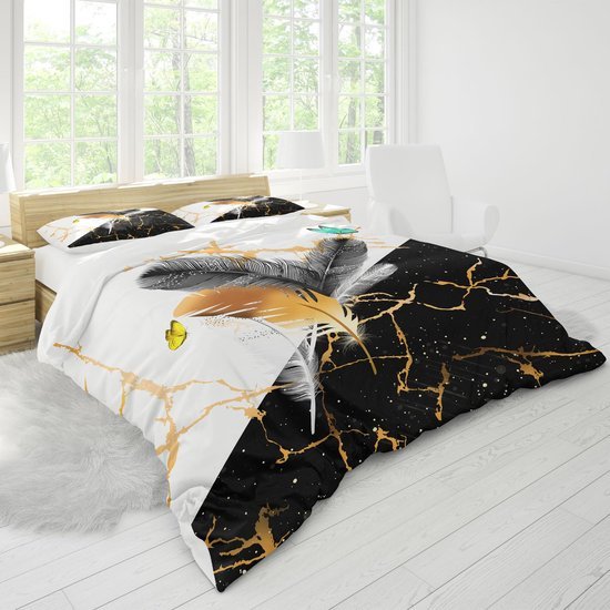 Unyqoos® Comfortabel Boho Bloemen Beddengoed Set met Kussenslopen en Rits