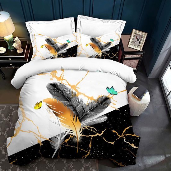 Unyqoos® Comfortabel Boho Bloemen Beddengoed Set met Kussenslopen en Rits