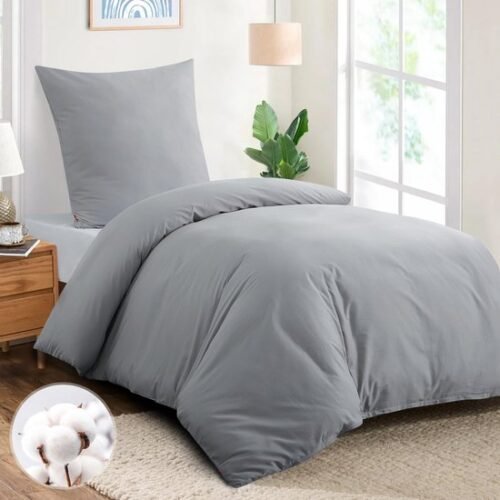 Unyqoos® Ademend katoenen dekbedovertrek en kussensloop set voor comfortabel slapen