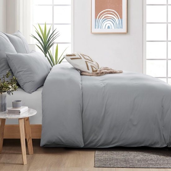 Unyqoos® Ademend katoenen dekbedovertrek en kussensloop set voor comfortabel slapen